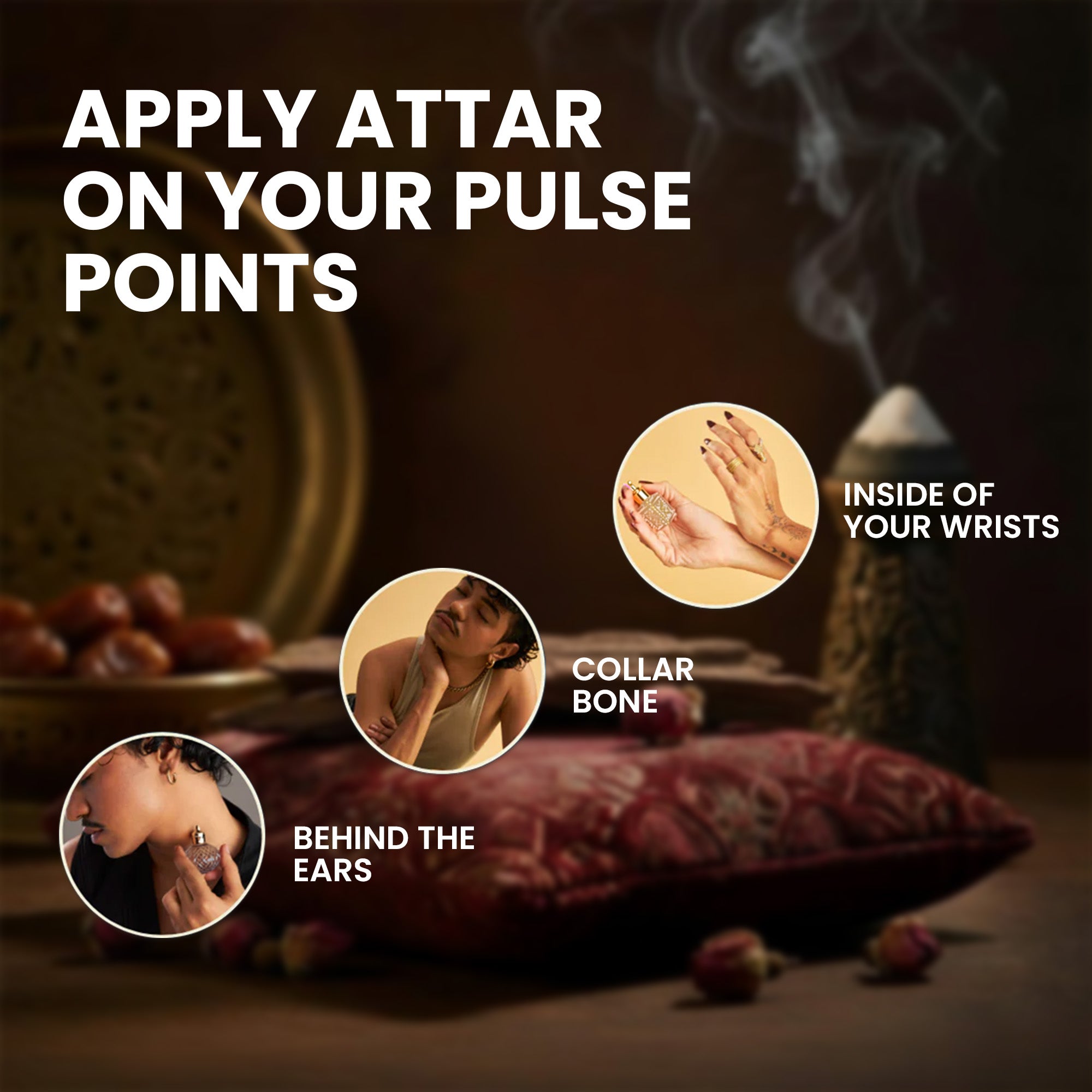 Amber Oud - Musk Rizali - White Oud Attar Set