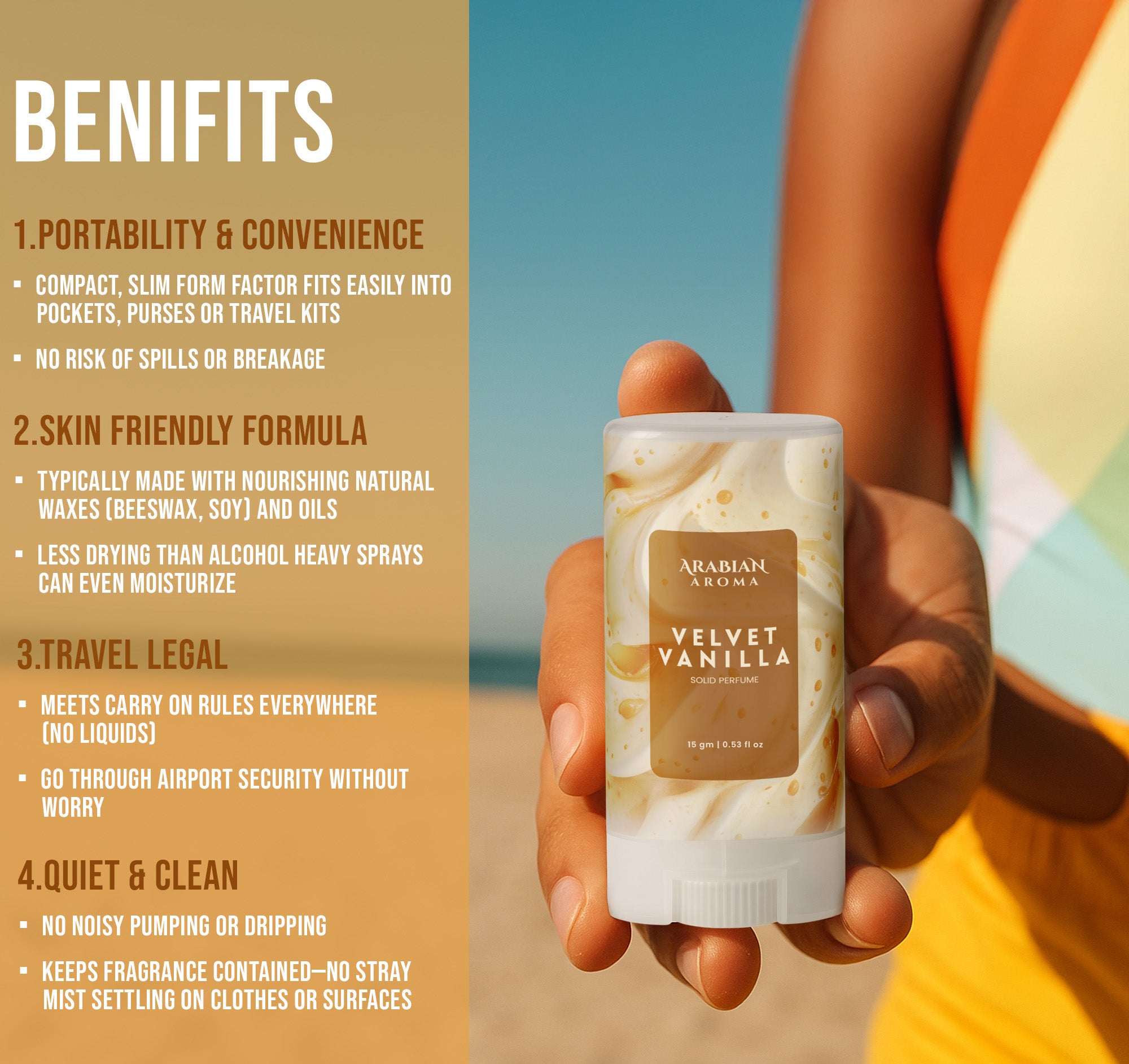 Velvet Vanilla Solid Perfume Gel