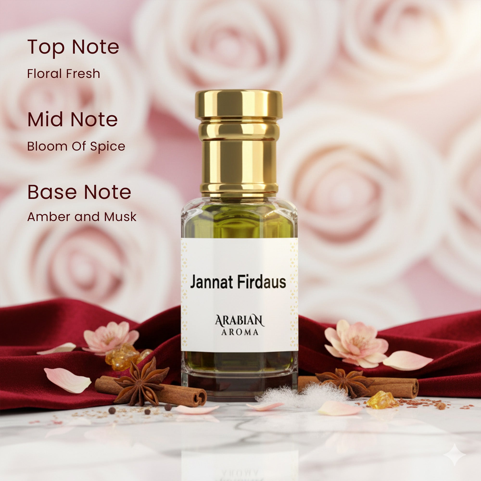Jannat Firdaus - Mahir Gold - White Oud Attar Set