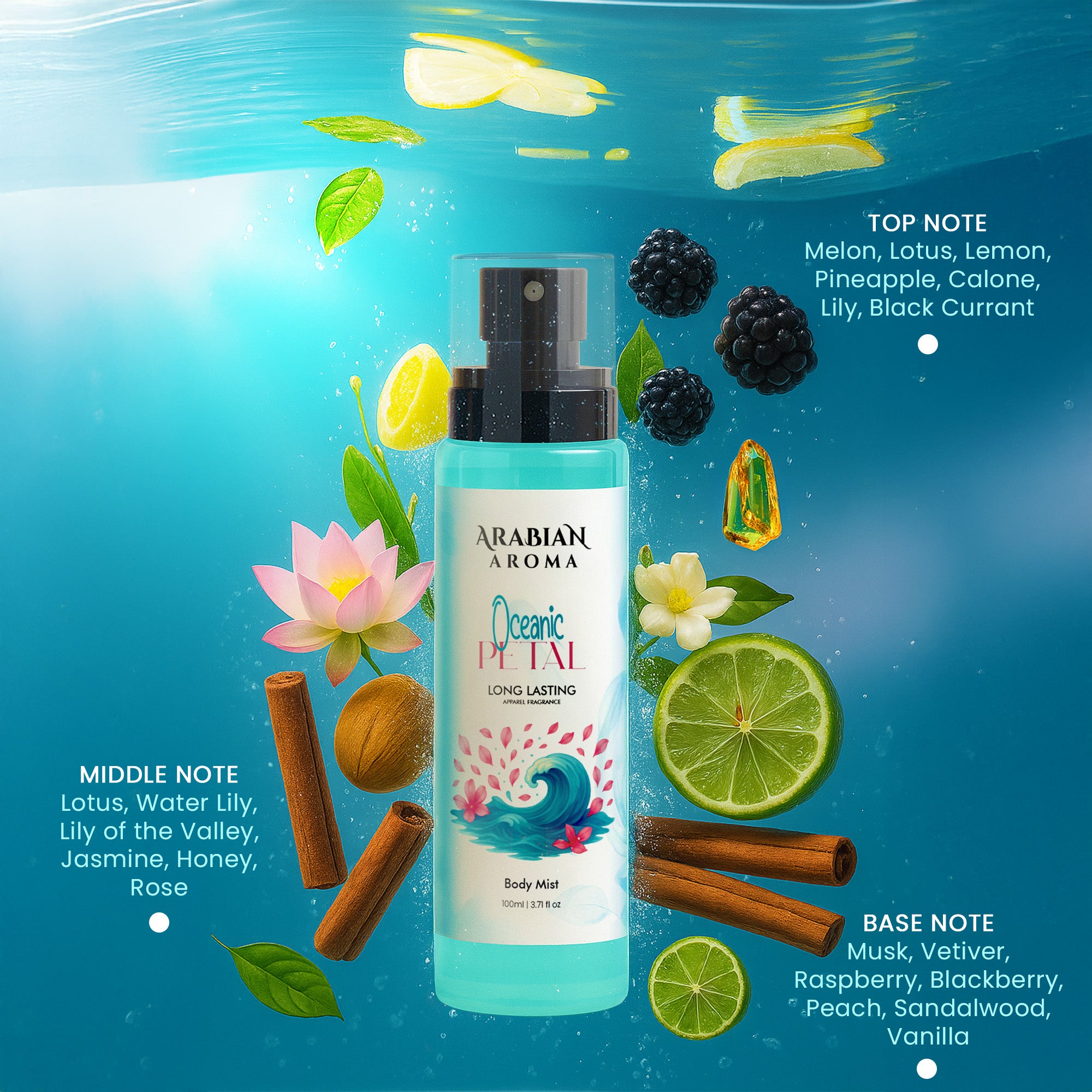 Arabian Aroma Oceanic Petal Body Mist