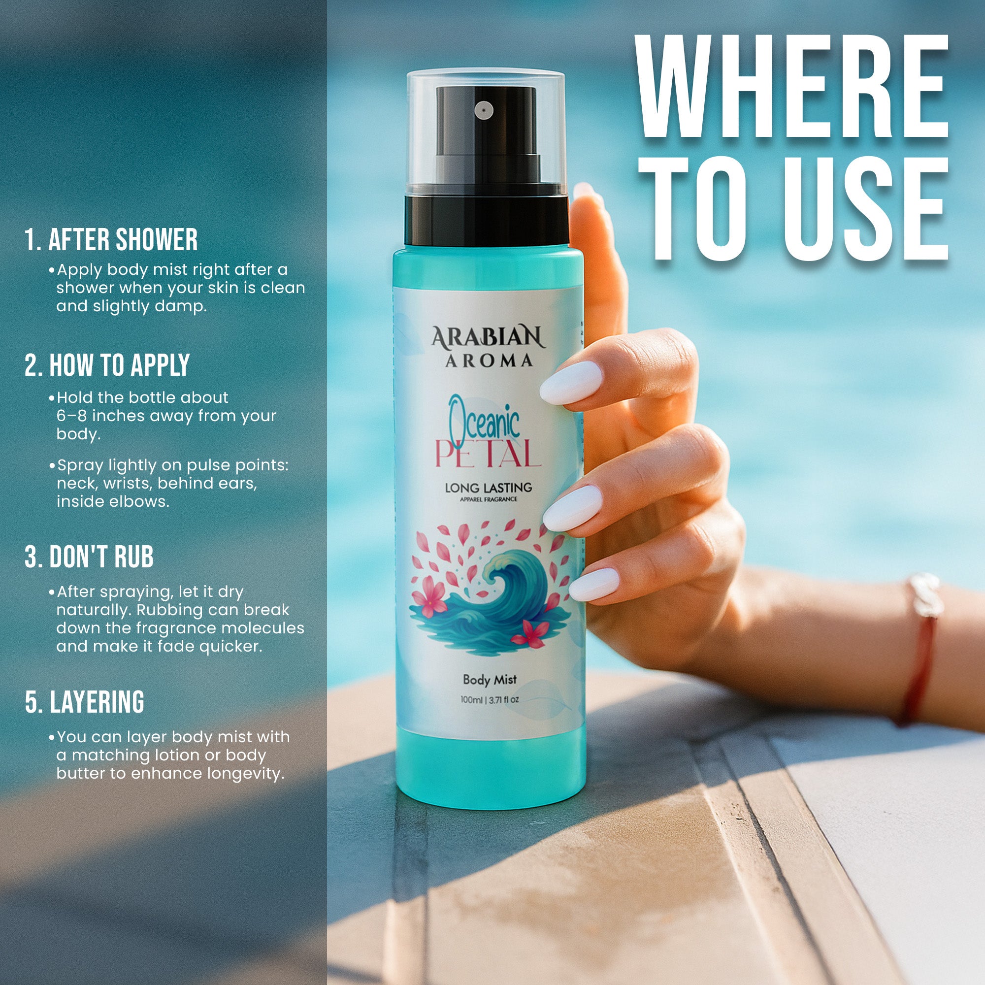 Arabian Aroma Oceanic Petal Body Mist