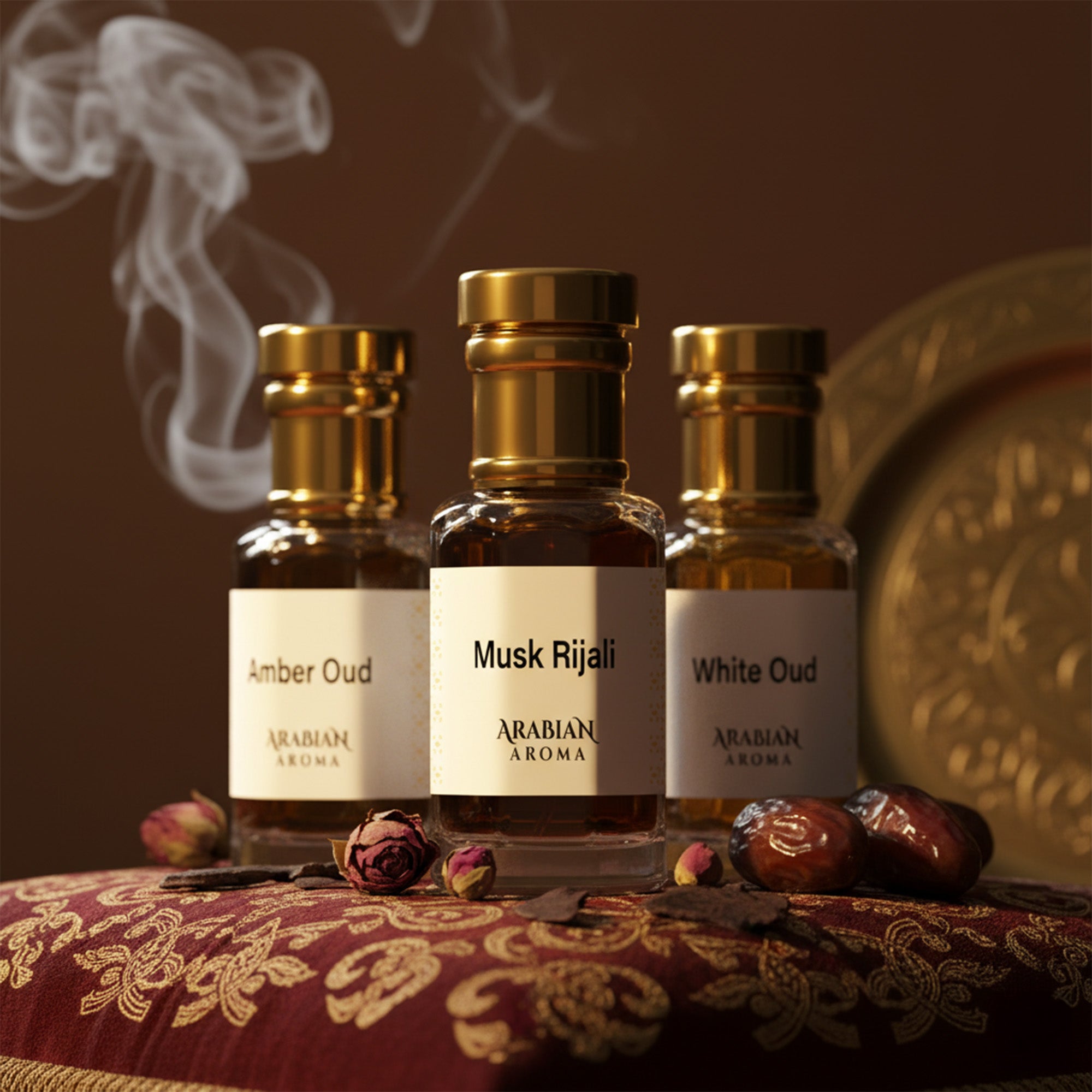 Amber Oud - Musk Rizali - White Oud Attar Set