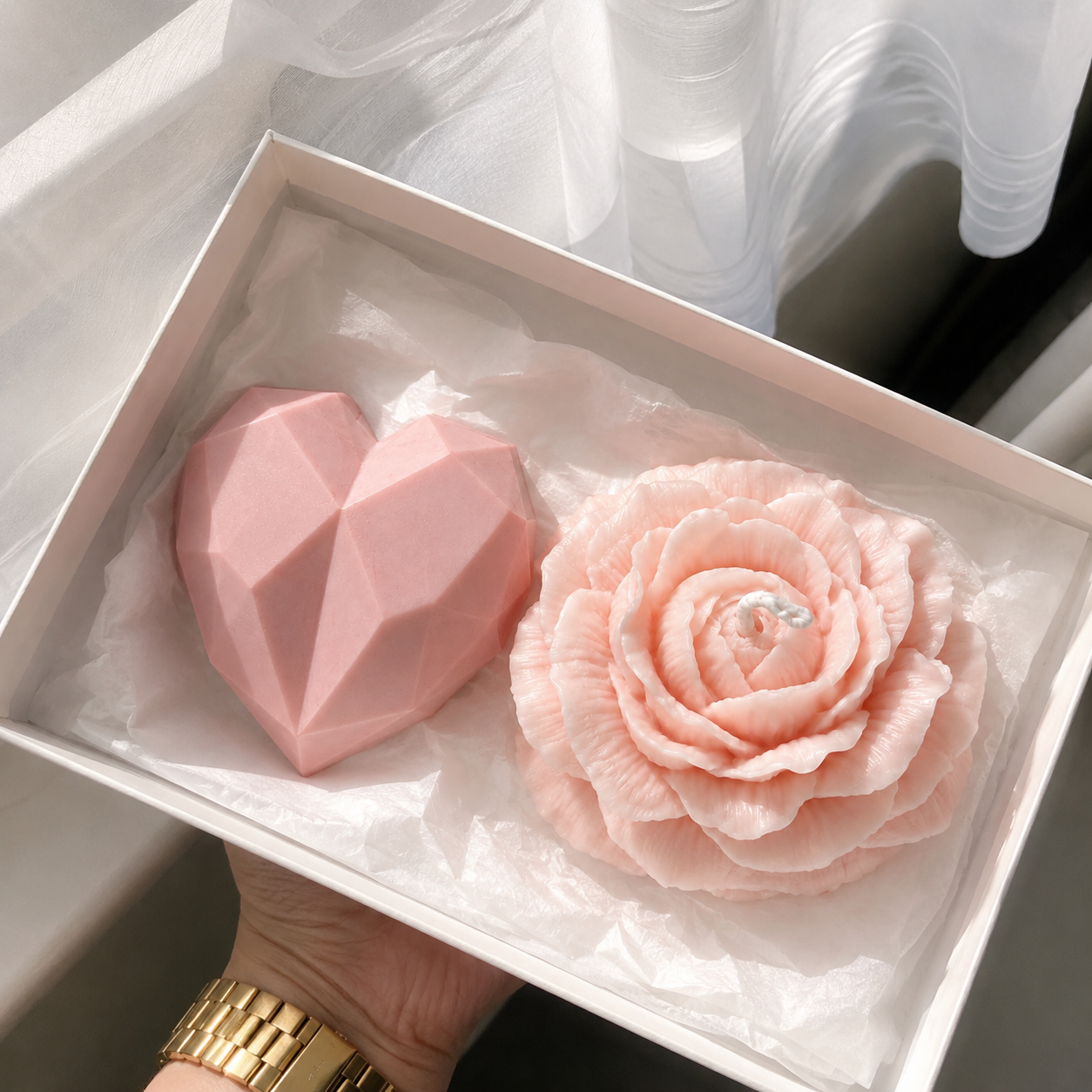 Scented Candle and Chocolate